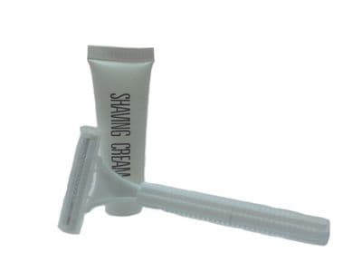 Shaving Kits in Cellophane Wrapper