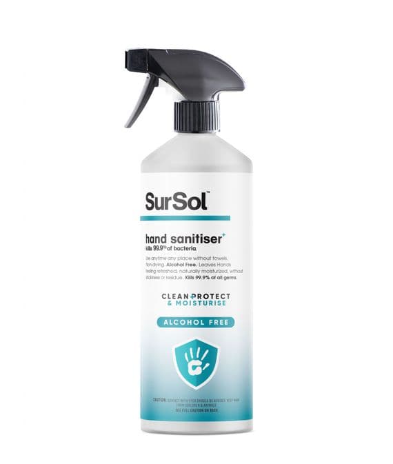 Sursol 1 Ltr Hand Sanitiser - Kills Coronavirus - EN1500 Approved - Non Alcohol - ONLY 6 LEFT