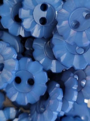 Blue flower buttons 13mm