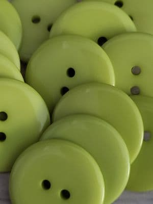 Lime flat button 22mm