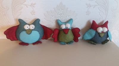 Trio of Mini Owls