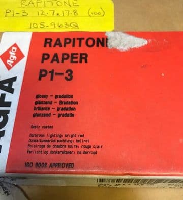Agfa Rapitone 5x7” paper in box of 100 sheets