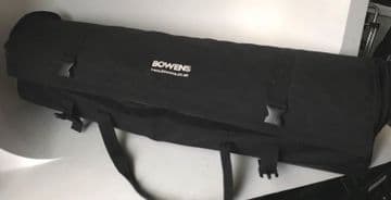 BOWENS WHEELED BLACK TWO HEAD GEMINI AND STAND CASE