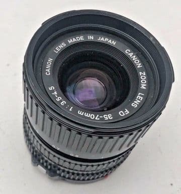 Canon FD 35-70mm F3.5-4.5 Manual focus lens for A1 , AE1 Type camera’s.