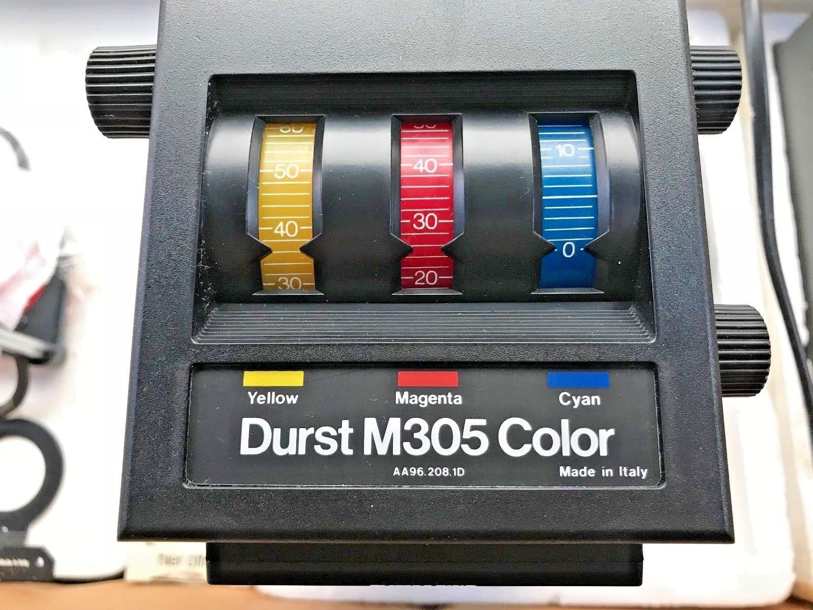 Durst M305 colour enlarger with 50mm Durst enlarger lens stabilised