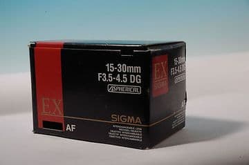 EMPTY box for Sigma 15-30m f3.5-4.5 DG lens