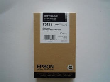 Epson ink cartridge T6138 For Stylus Pro 4400/4800/4450/4880 Matte Black 110ML