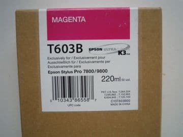 EPSON ULTRA CHROME K3 INK CARTRIDGE MAGENTA T603B
