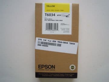 EPSON ULTRA CHROME K3 INK CARTRIDGE YELLOW T6034 220ML