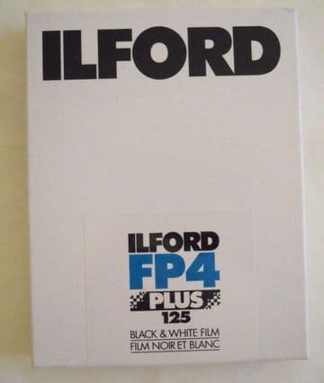 ILFORD FP4 5X4" B&W LARGE FORMAT FILM 25 SHEETS DATED JULY 2019