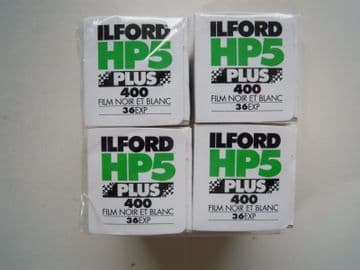 ILFORD HP5 PLUS 400 BLACK & WHITE FILM 36EXP 4 ROLLS