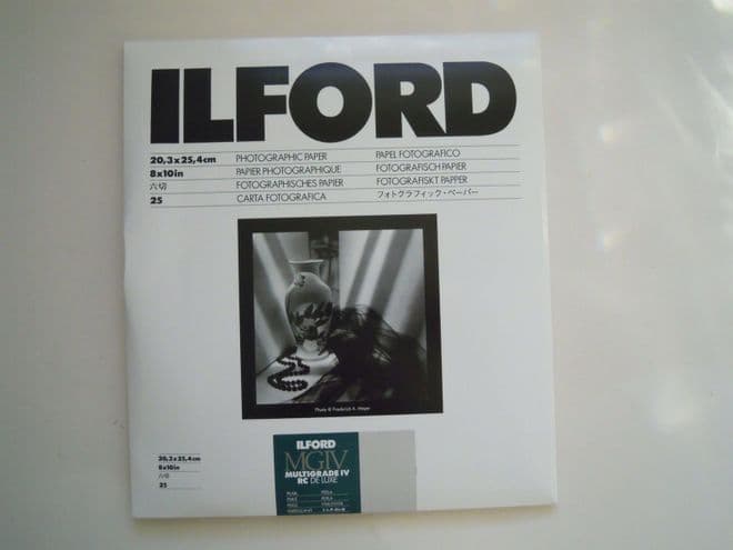 ILFORD MULTIGRADE IV RE DE LUXE PAPER PEARL 8X10IN 25 SHEETS