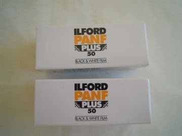 ILFORD PANF PLUS 50 135-36 B&W FILM2 ROLLS DATED 2016 ISO 50