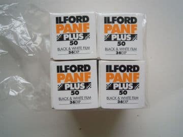 ILFORD PANF PLUS 50 BLACK & WHITE FILM 36 EXP 4x ROLLS
