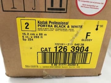 KODAK PORTRAIT BLACK ND WHITE GLOSSY F ROLLS OF 2 IN THE BOX PAPER 6" X 288' LO