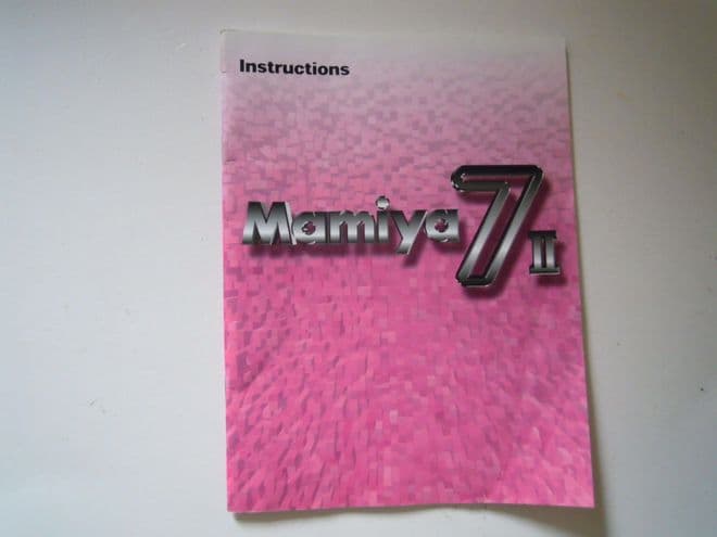 MAMIYA 7II INSTRUCTION MANUAL