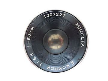 Minolta E Rokkor F4.5 50mm lens