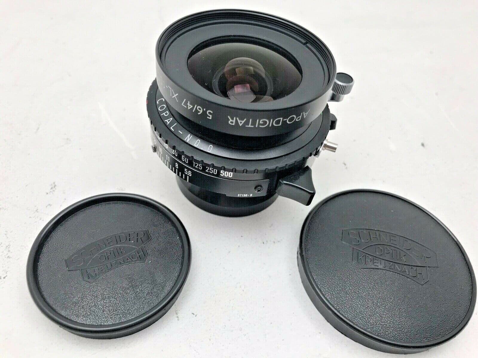 Schneider 47mm f5 6 XL -100 MC Apo Digitar lens on copal 0 shutter