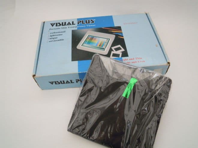 VISUALPLUS PORTABLE SLIM TRANSPARENCY VIEWER VP-6050V AND MAINS ADAPTER