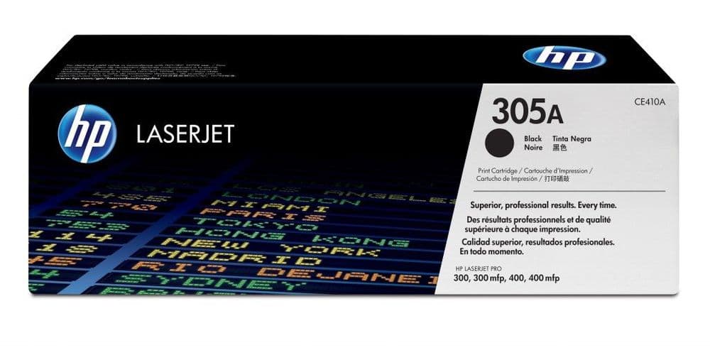 HP 305A Black Original Toner Cartridge CE410A, 2200 pages