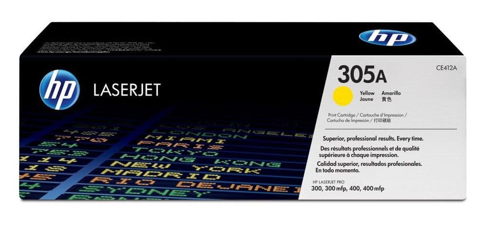 HP 305A Yellow Original Toner Cartridge CE412A, 2600 pages