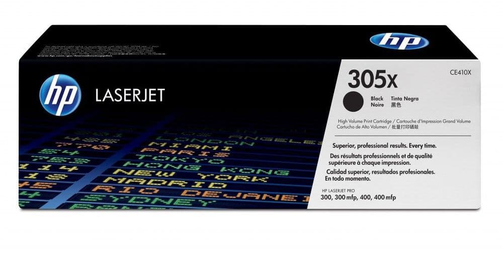 HP 305X Black Original Toner Cartridge CE410A, 4000 pages