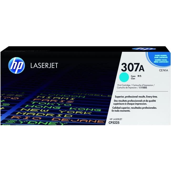 HP 307A Original Toner Cartridge - Cyan - Laser - 7300 Page CE741A