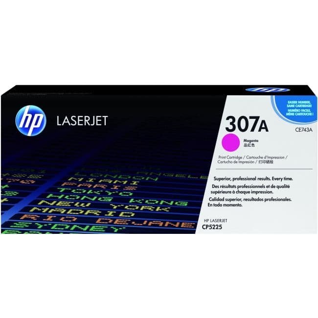 HP 307A Original Toner Cartridge - Magenta - Laser - 7300 Page CE743A
