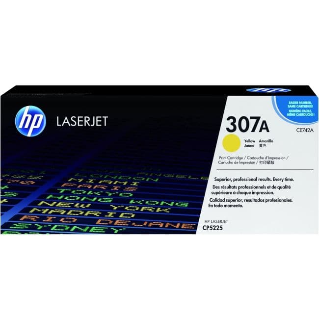 HP 307A Original Toner Cartridge - Yellow - Laser - 7300 Page CE742A