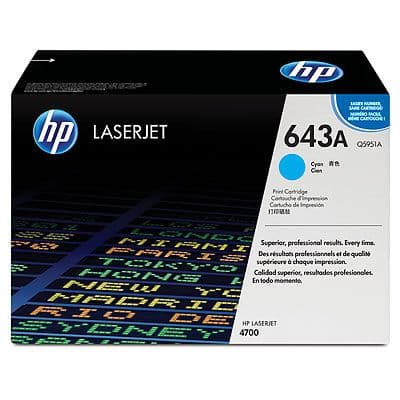 HP 643A Cyan Original Toner Cartridge (Q5951A)