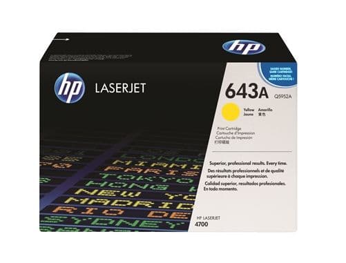 HP 643A Yellow Original Toner Cartridge (Q5952A) 10,000 pages