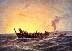 Angles Set to Sea 3rd Century Greetings Card