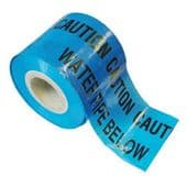 150mm x 365m "WATER PIPE BELOW" Tape