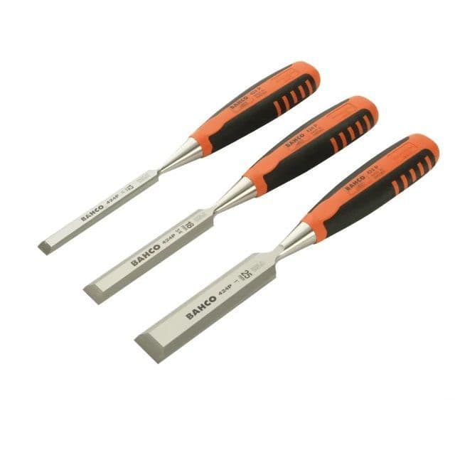 Bahco 424 Bevel Edge 3 Piece Chisel Set - 12 18 & 25mm 424P-S3-EUR