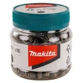 Makita 100 Piece 25mm PZ2 Screwdriver Bit Tub (B-24882)