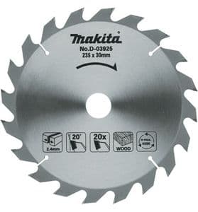 Makita 235x30mm TCT Circular Saw Blade - 20 Teeth (D-03925)