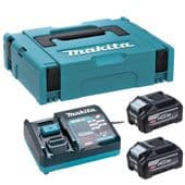 Makita 40V 2 x BL4040F 4.0 Ah Li-Ion Battery Pack with Charger Starter Set (240V)