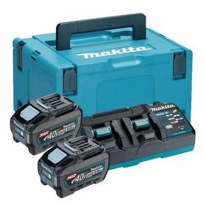 Makita 40V 2 x BL4050 5.0 Ah Li-Ion Battery Pack with Twin Charger Starter Set (240V)
