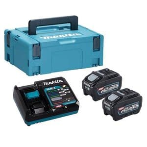 Makita 40V 2 x BL4050F 5.0 Ah Li-Ion Battery Pack with Charger Starter Set (240V)