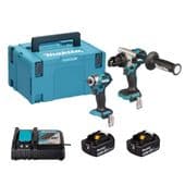 Makita DLX2549TJ LXT 18V BL 2 Piece Kit (2 x 5 Ah Batteries)