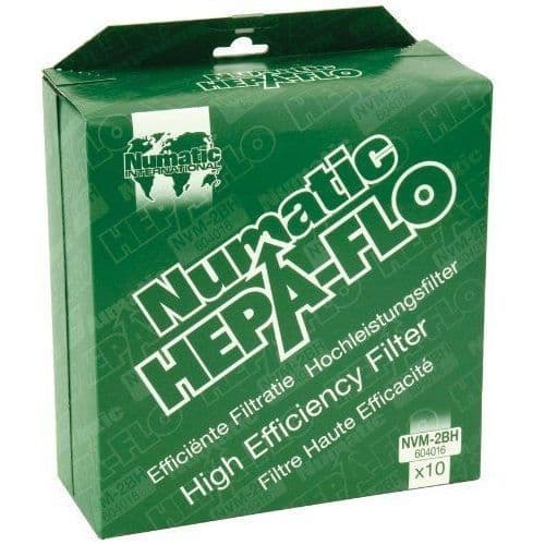 Numatic NVM2BH HEPAFLO Filter Bags 10 Pack 604016