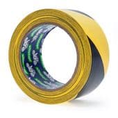 Rhino 50mm x 33m Black & Yellow Adhesive Hazard Tape