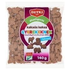 Detki állatfigurás keksz csokis 140g Akció