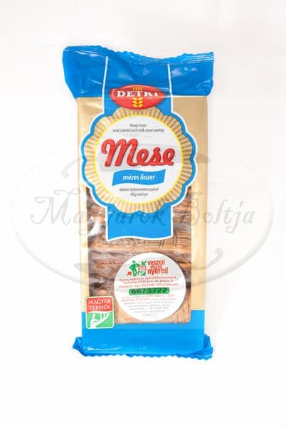 Detki mese keksz mézes linzer kakaós tejbevonóval félig mártva