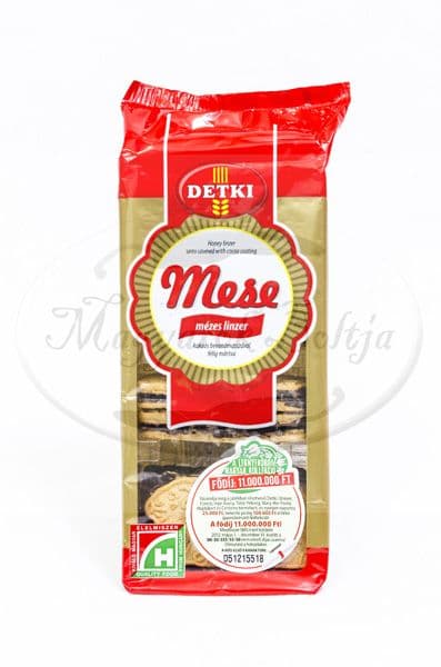 Detki mese keksz mézes linzer ét bevonómasszával félig mártva 200g
