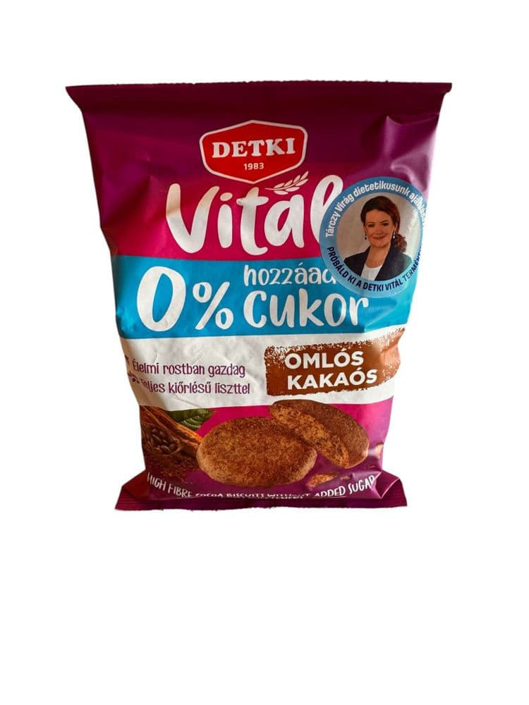 Detki Vitál Omlós Kakaós 0% hozzáadott cukor 180g