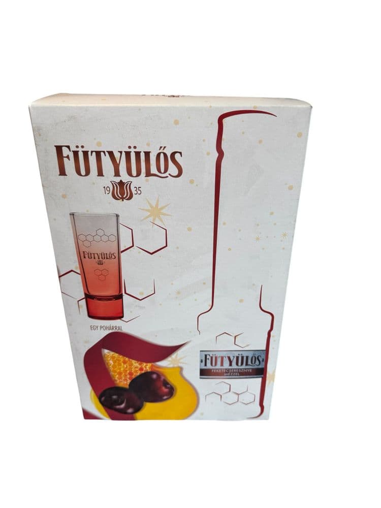 Fütyülös Feketecseresznye mézzel +diszpohárral