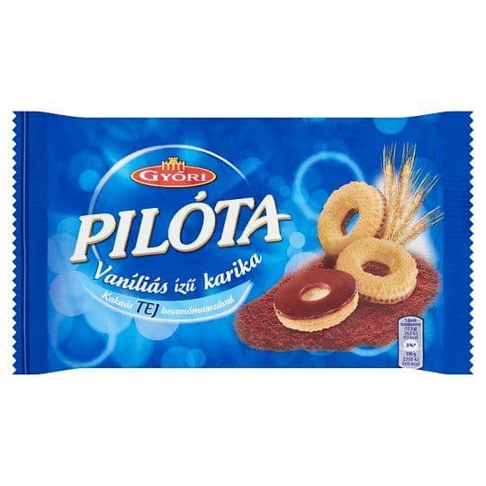 Györi pilóta vaniliás karika tejcsokoládés 150g