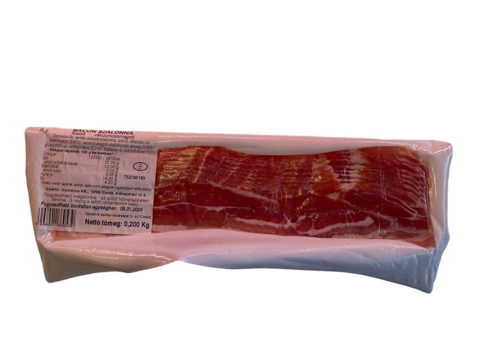 Gyulai Sertés Szeletelt Szalonna Füstölt 200g