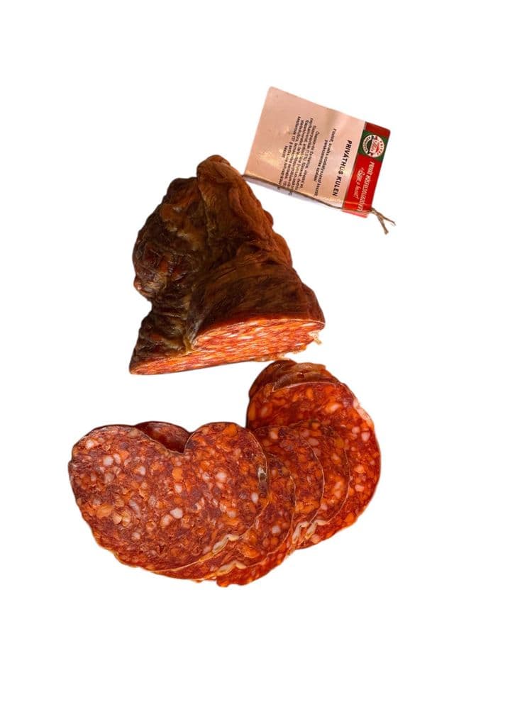 Házi füstölt csemege kulen paprikás szalámi 100g- 6szelet